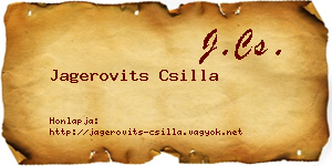 Jagerovits Csilla névjegykártya